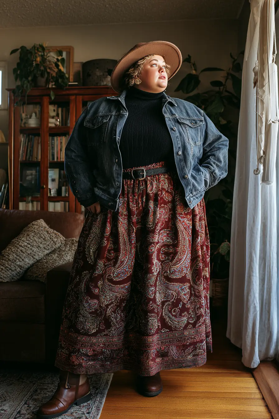 Paisley Skirt with Country Boho Flair
