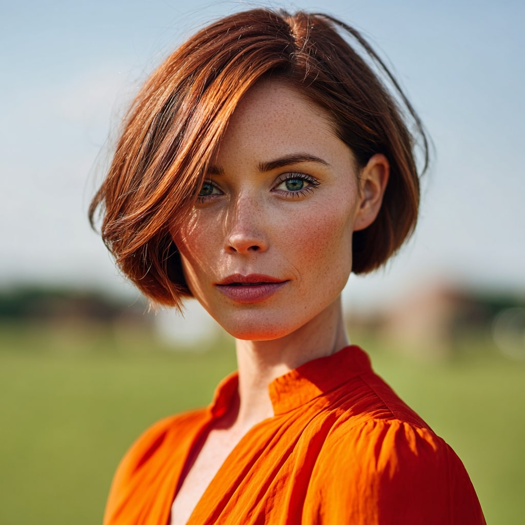 Ash Brown Balayage Bob