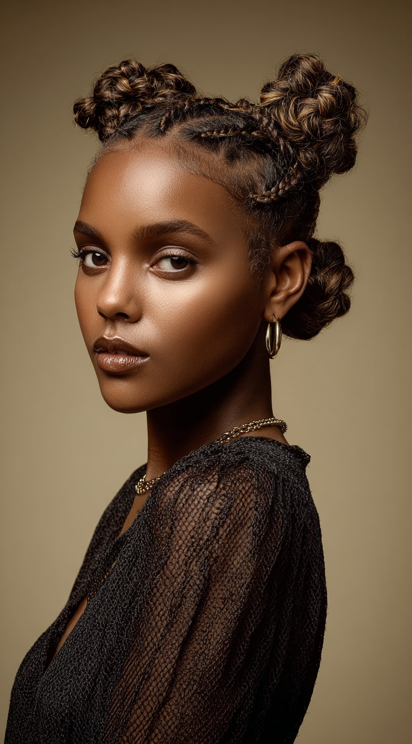 4. Bold Bantu Knot Twist