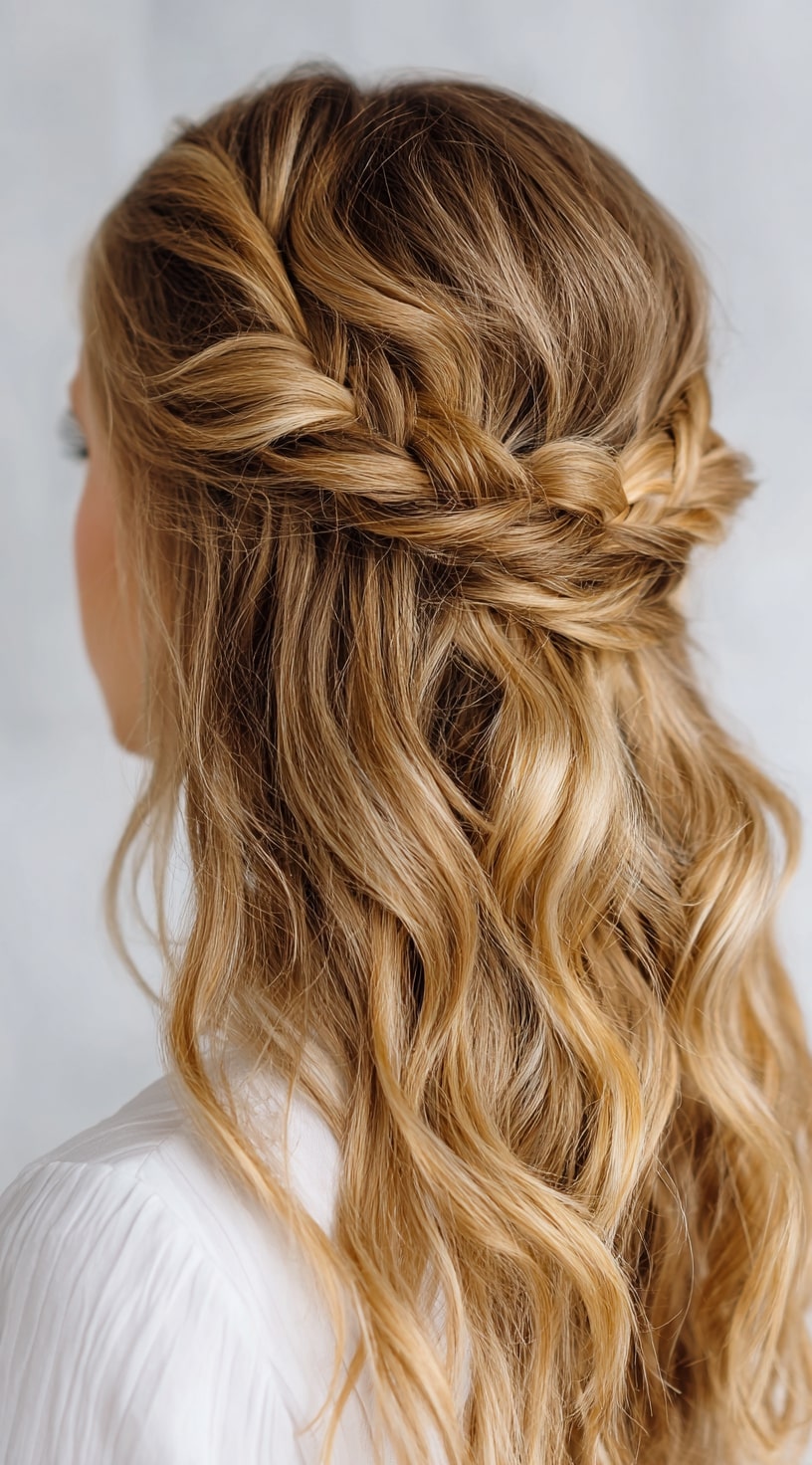 Braided Crown with Loose Ends