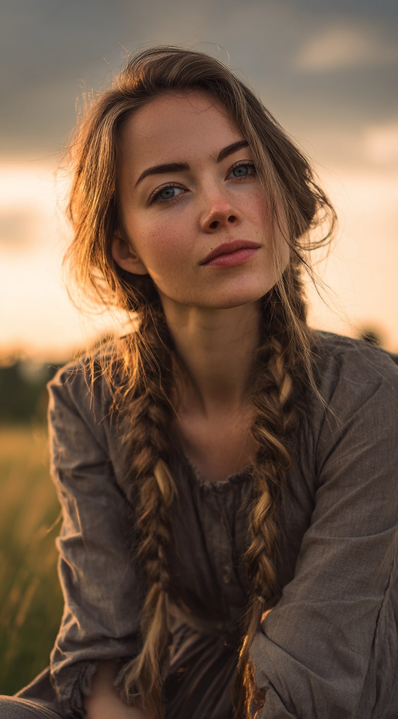 Braided Low Ponytail