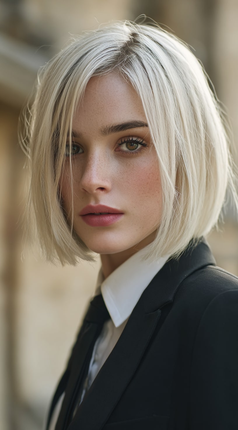 The Blunt Bob with Bangs