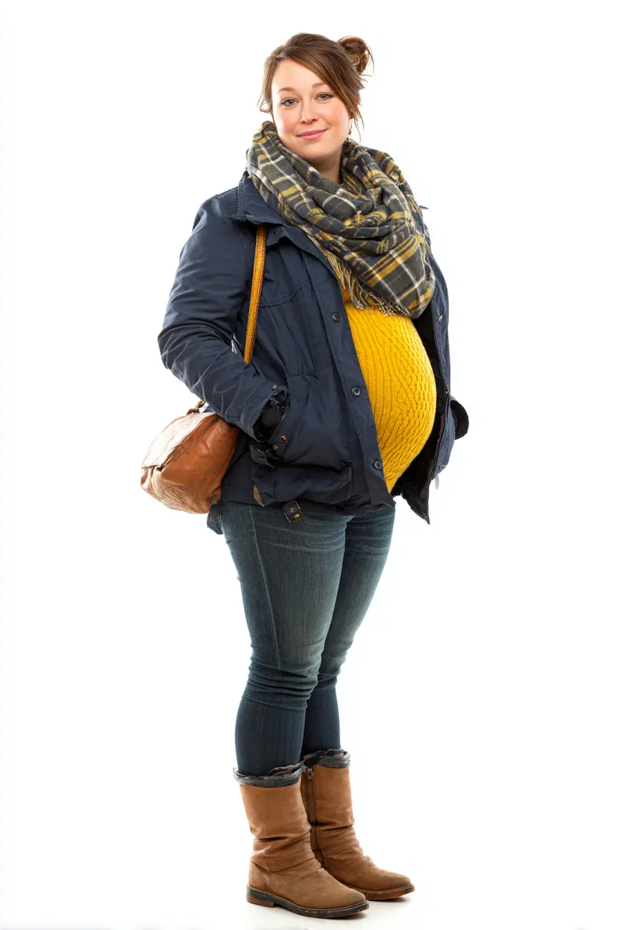 Barn Jacket with Turtleneck Sweater