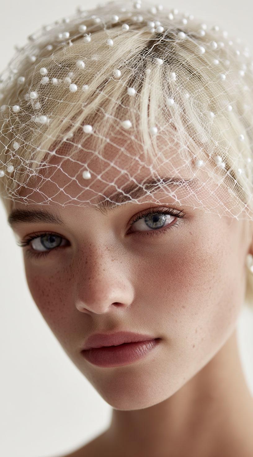 90s Blonde Bob Wig with Lace Front Detail