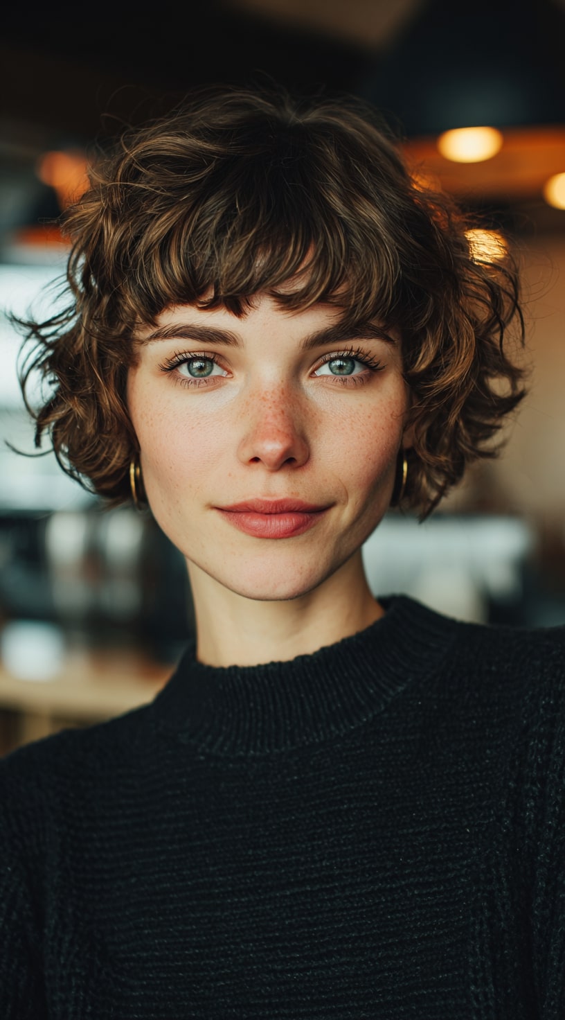 Long French Bob with Curtain Bangs