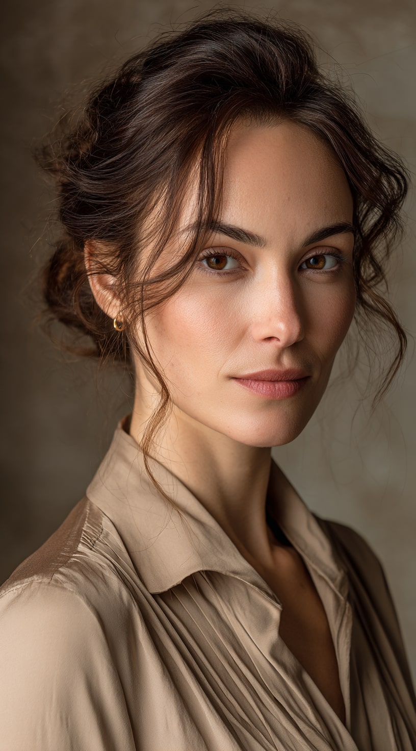 Low Ponytail with Face-Framing Layers