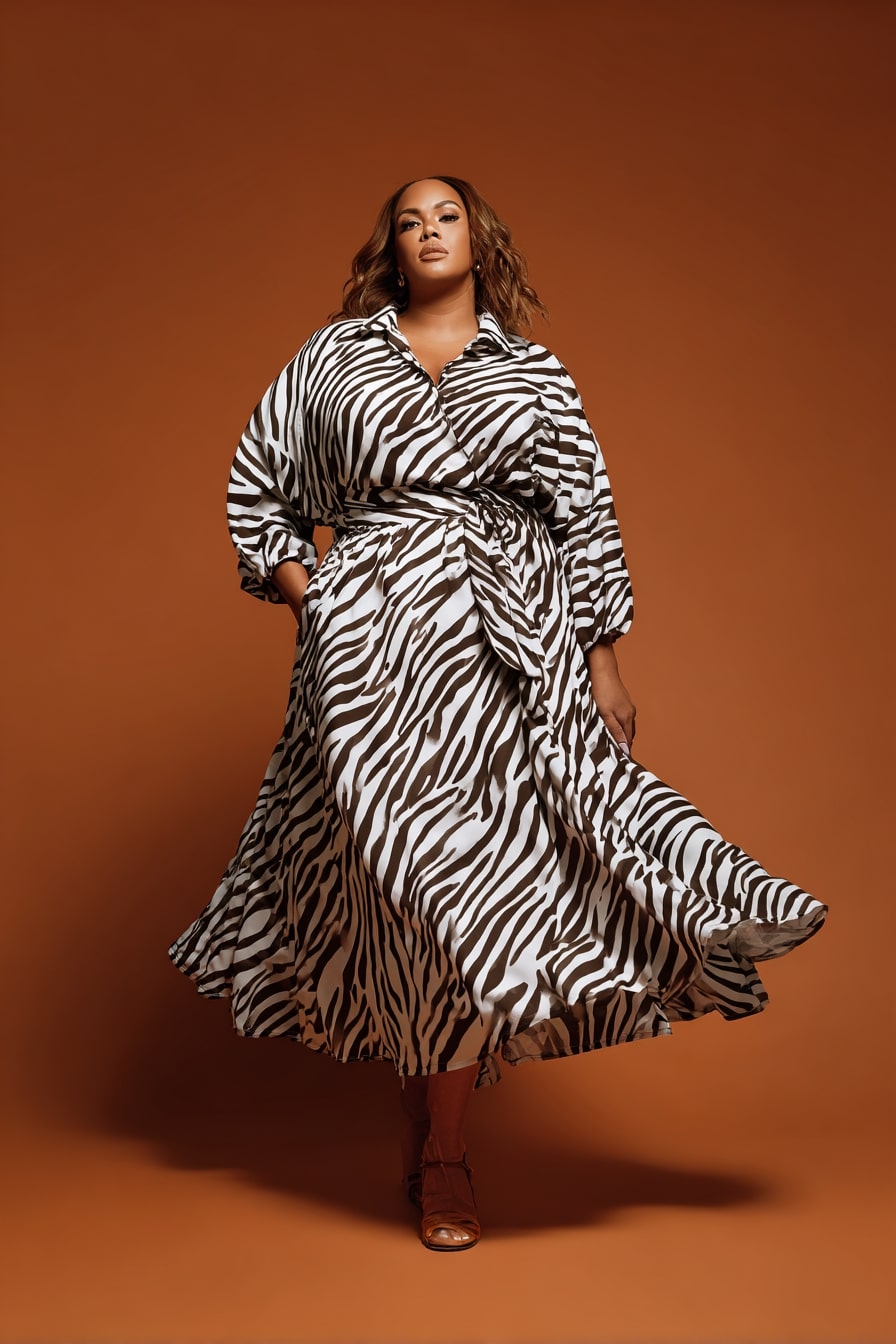 Zebra Print Maxi Dress
