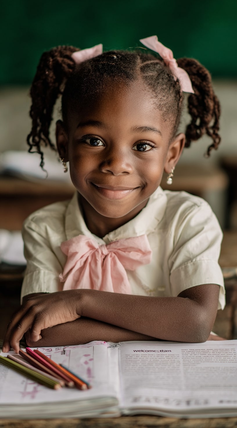 Playful Waterfall Braids with Curls