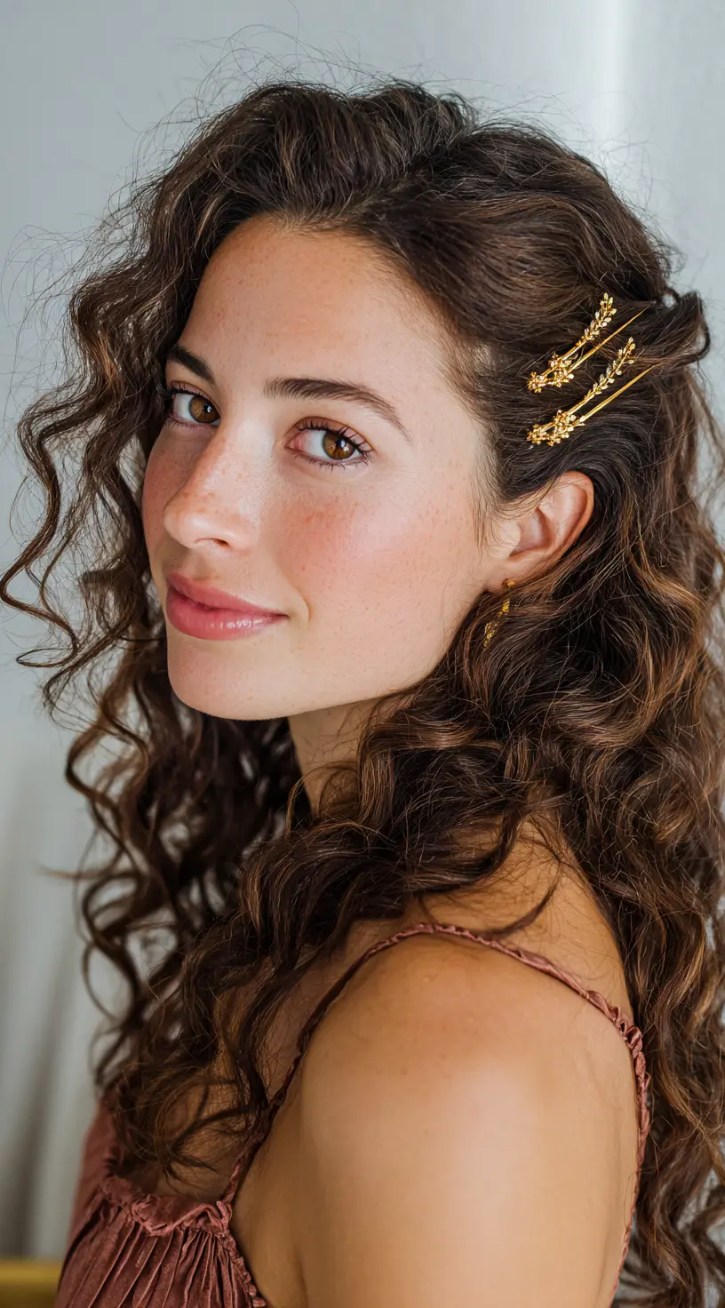 Chestnut Balayage with Face-Framing Accents