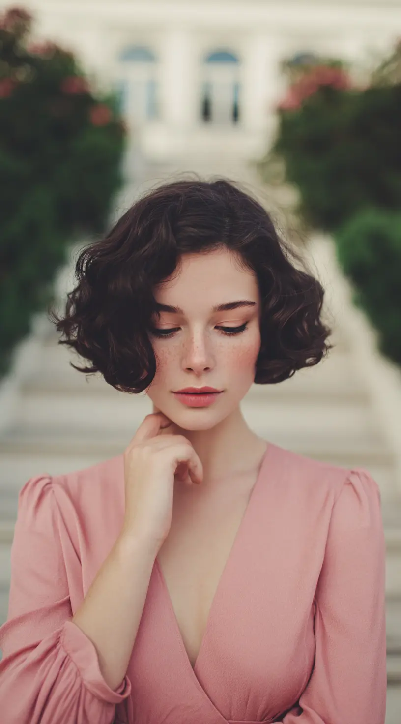 Long French Bob with Curtain Bangs