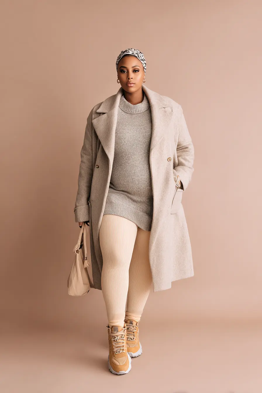 Teddy Coat with Matching Leggings Set