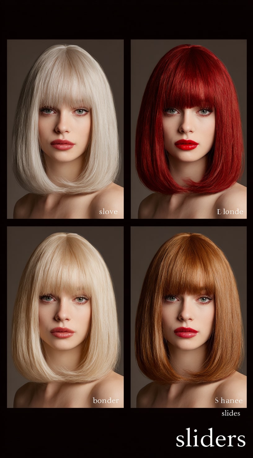 ’90s Blonde Bob Wig in Bold Color Variations