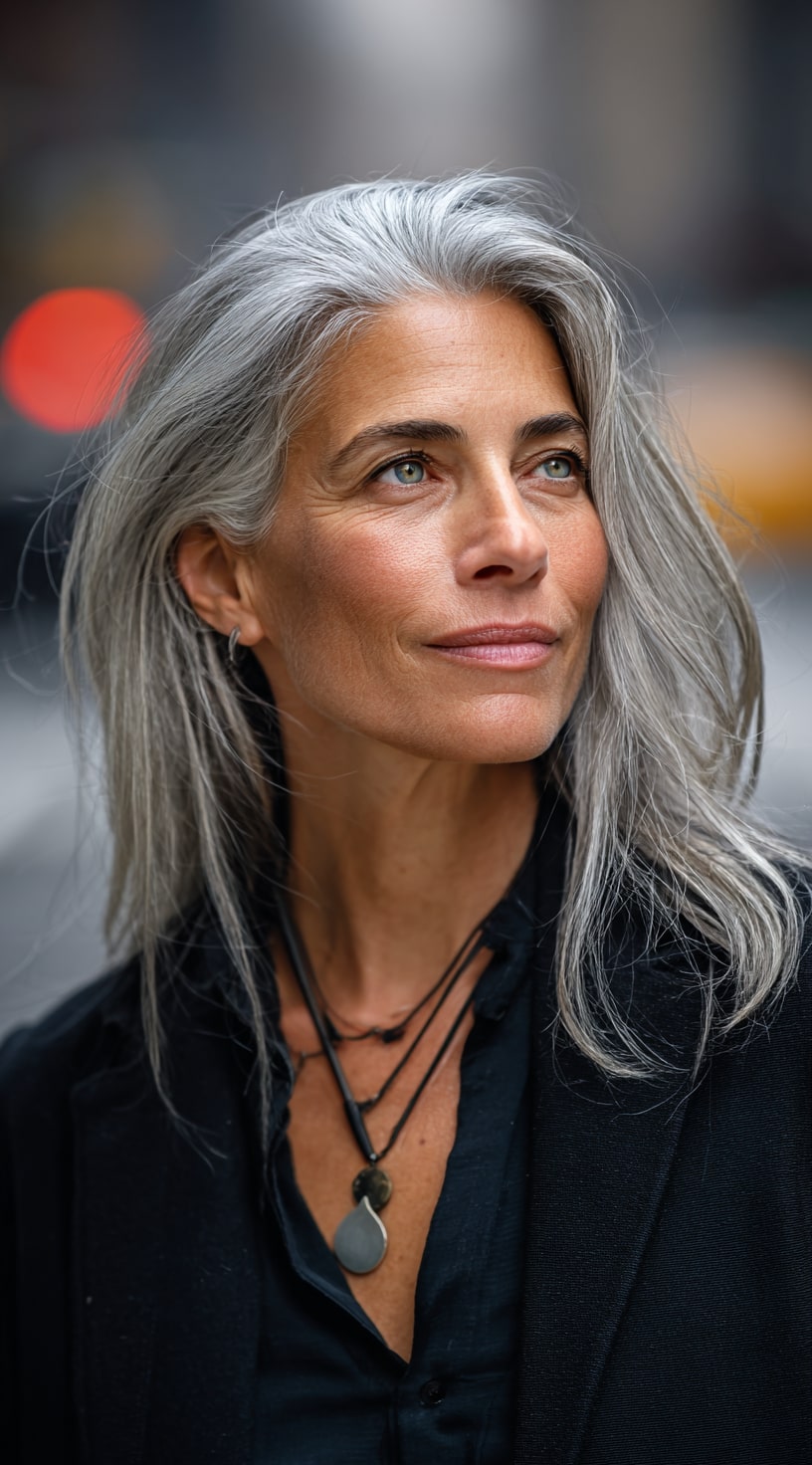 Long Feathered Layers with Natural Flow