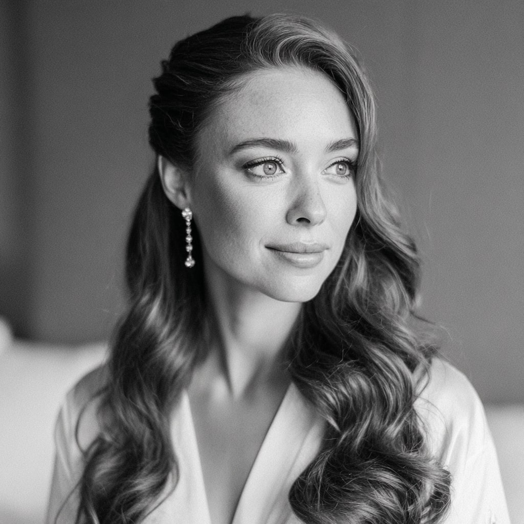 Soft Curls with Side Part Grace