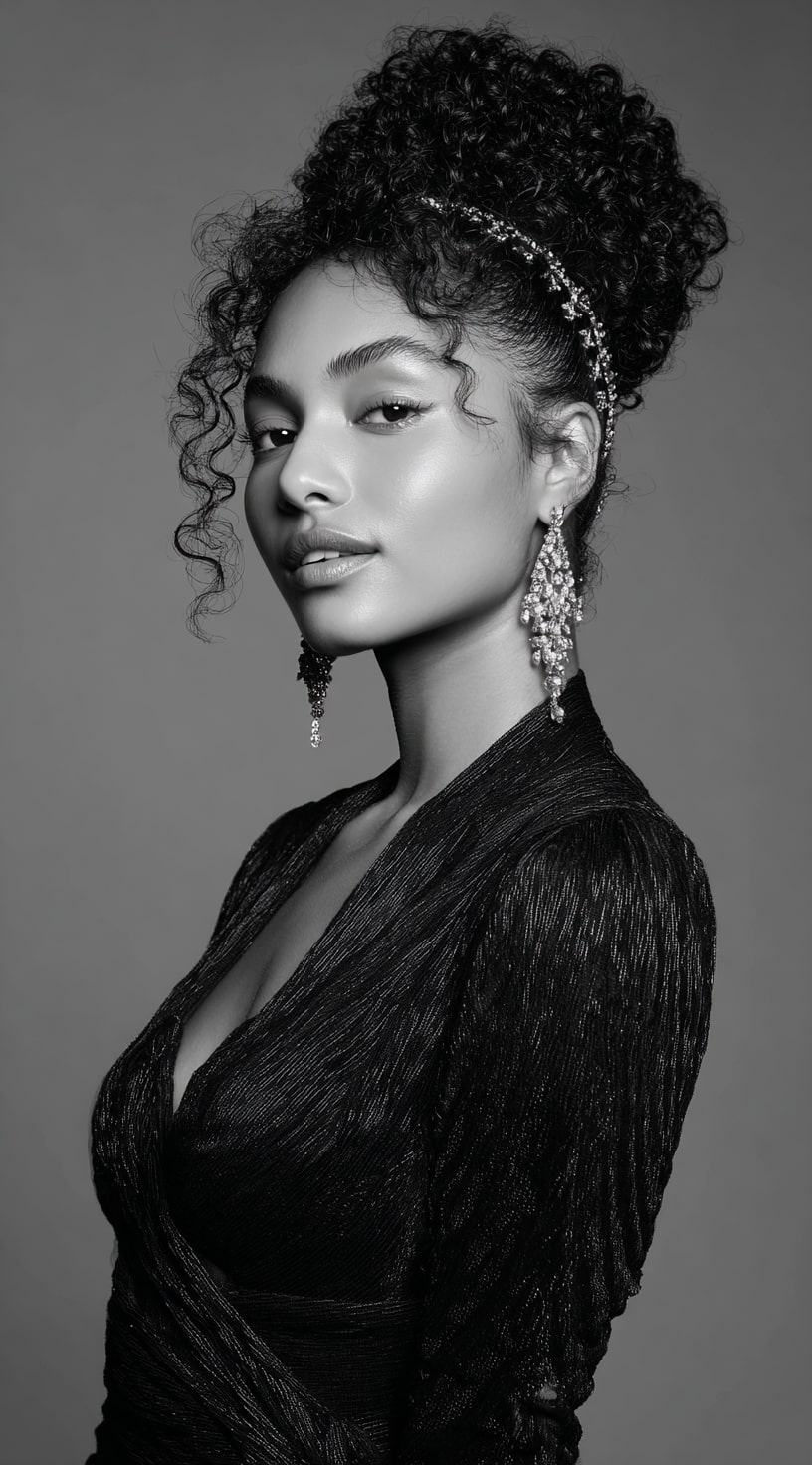 6. Glam Twist and Pin Updo