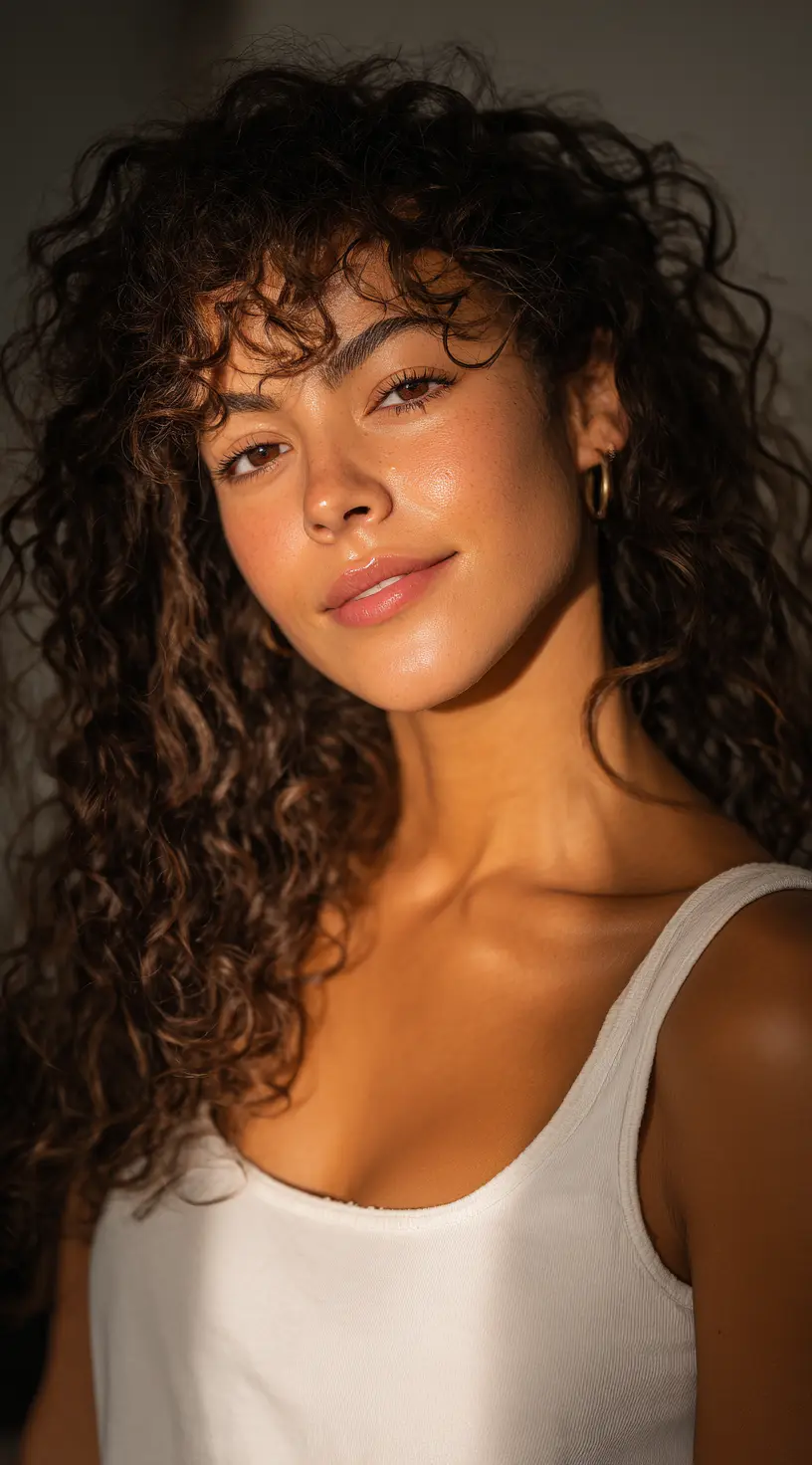 Mocha Swirl Highlights for Fine Curls