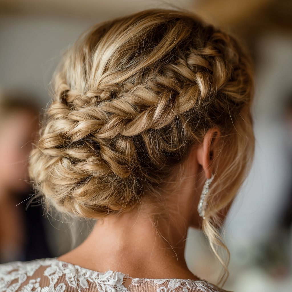 Braided Updo with Elegant Texture
