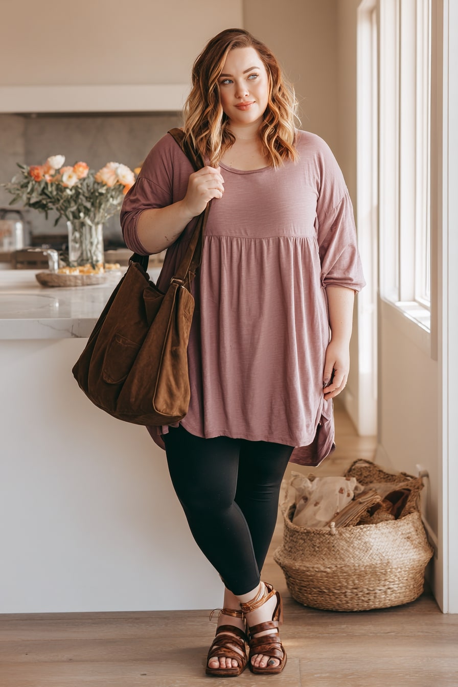 Flowy Tunic with Leggings for Everyday Comfort