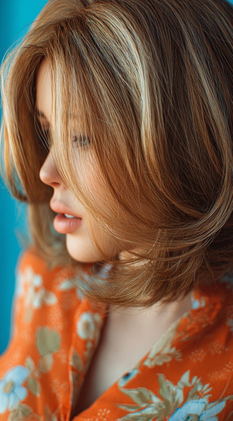 The Sleek Straight Layered Blonde Bob