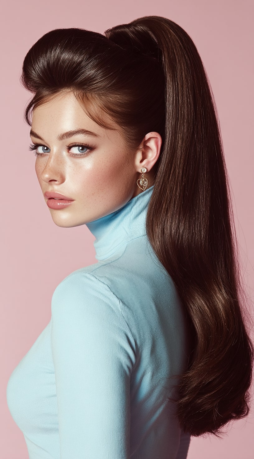 Voluminous Ponytail with Bump