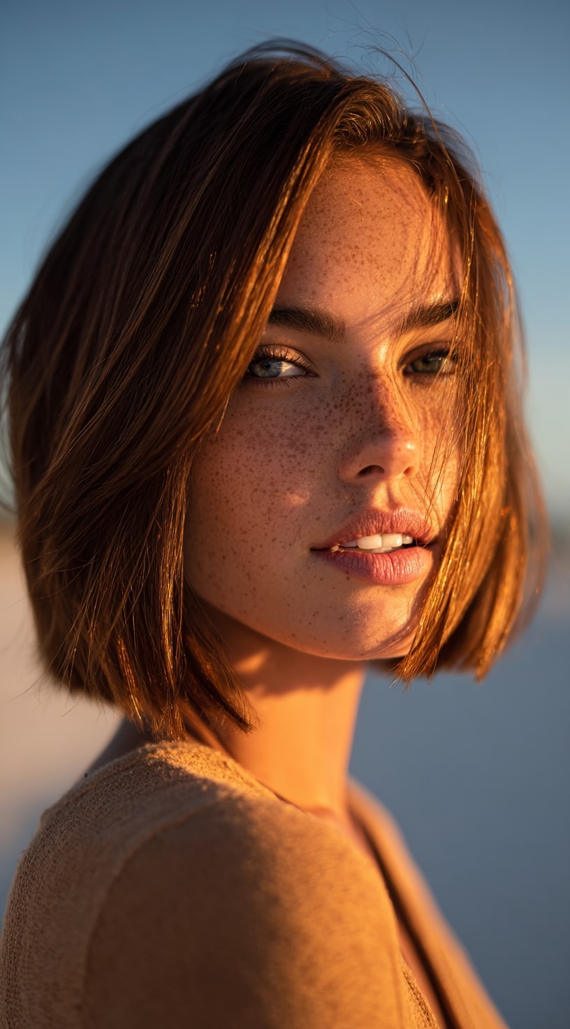 Sunlit Wavy Bob