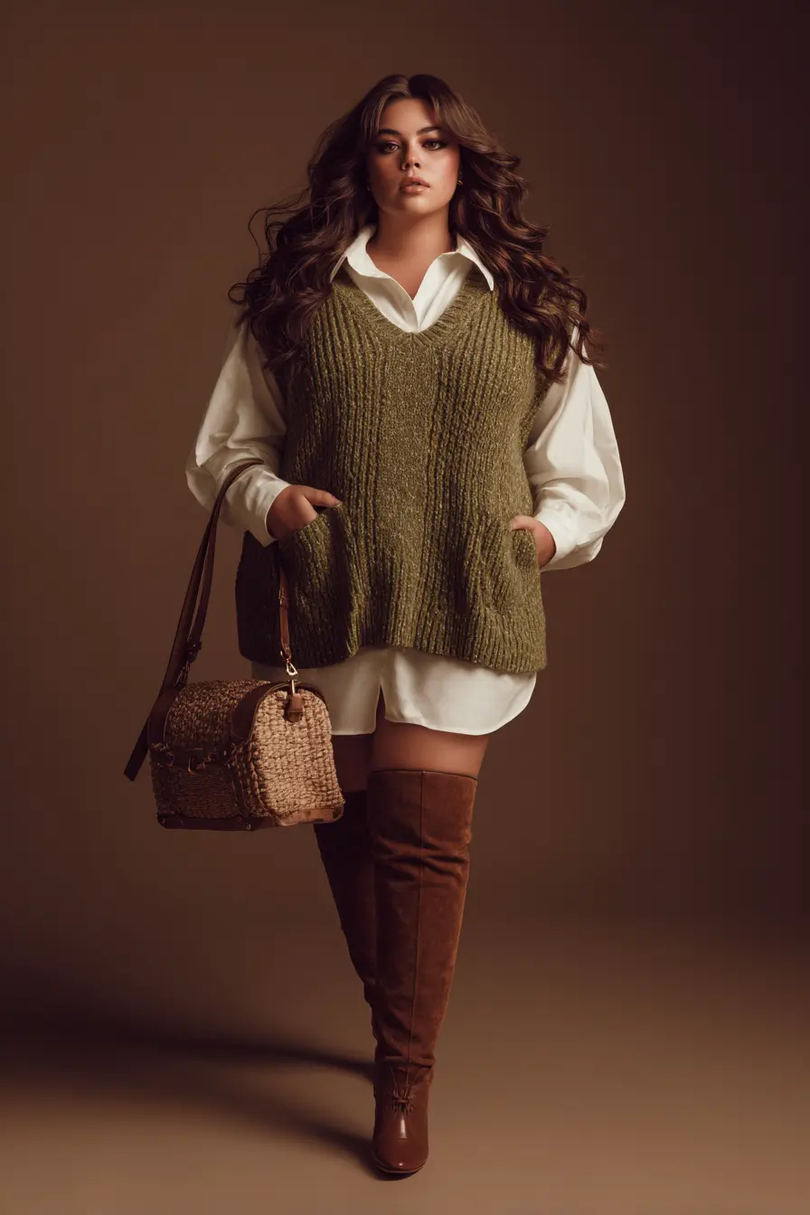 Sweater Vest Western Outfit for Fall