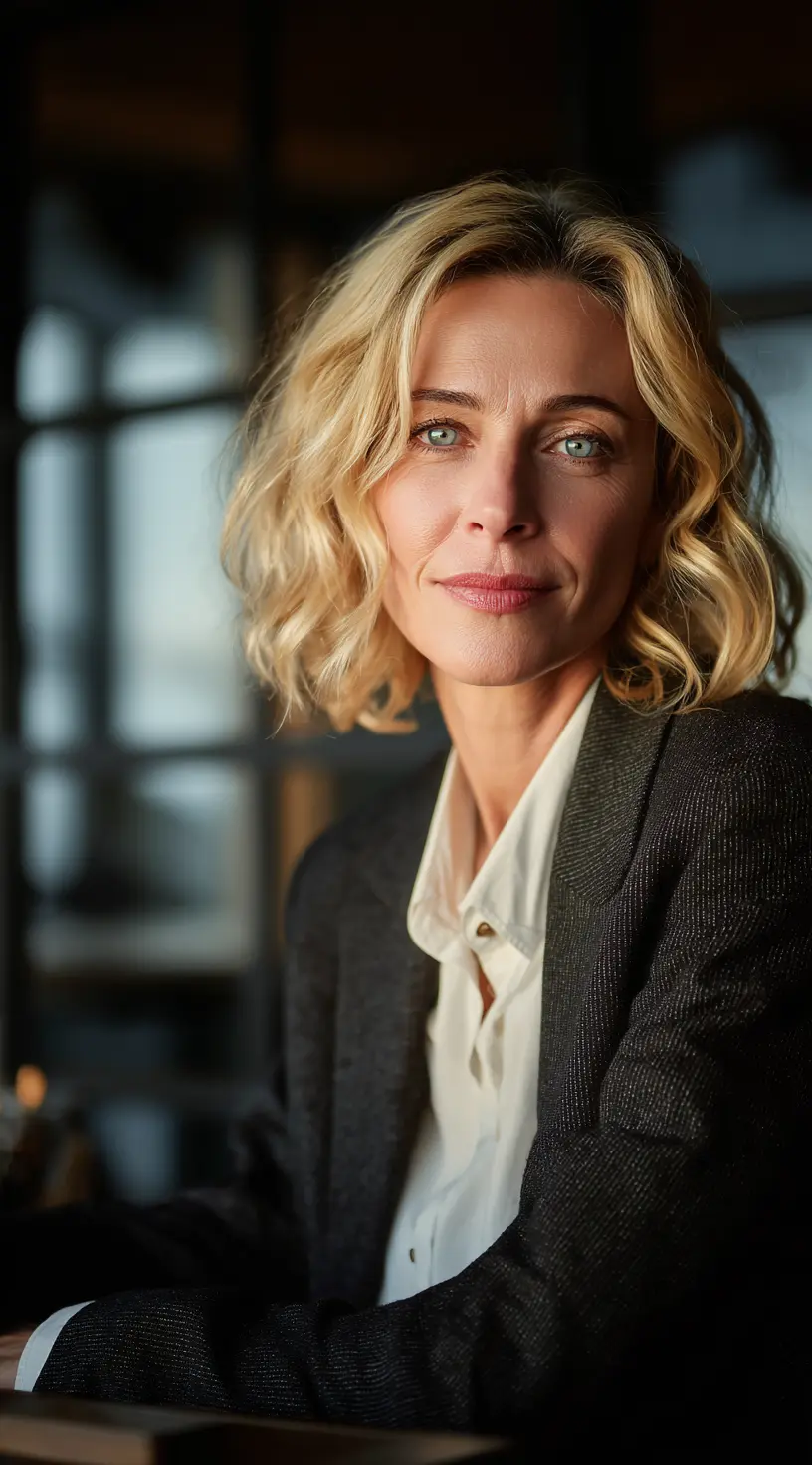 Shoulder-Length Spiral Waves for Modern Elegance