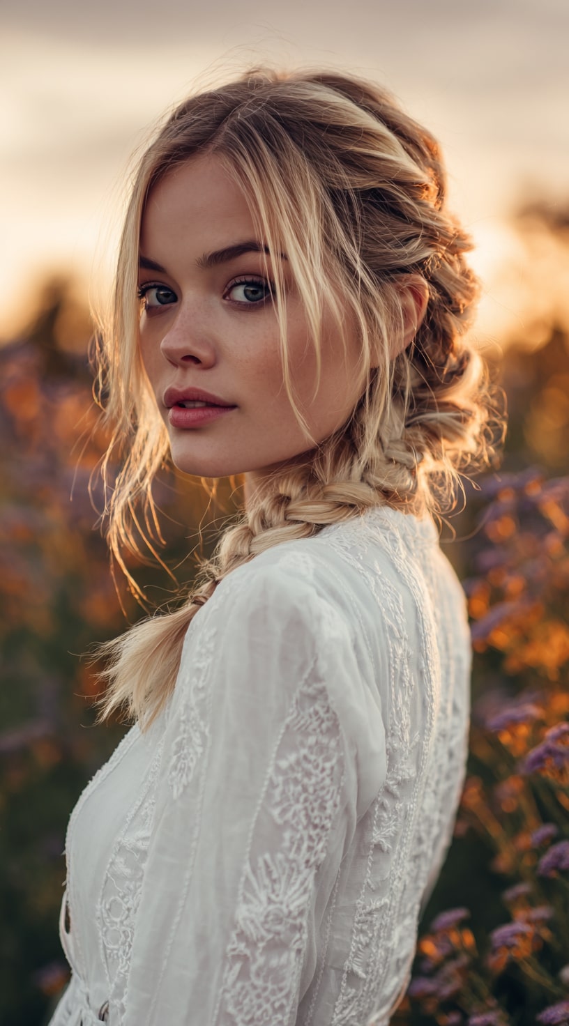Loose Fishtail Side Braid