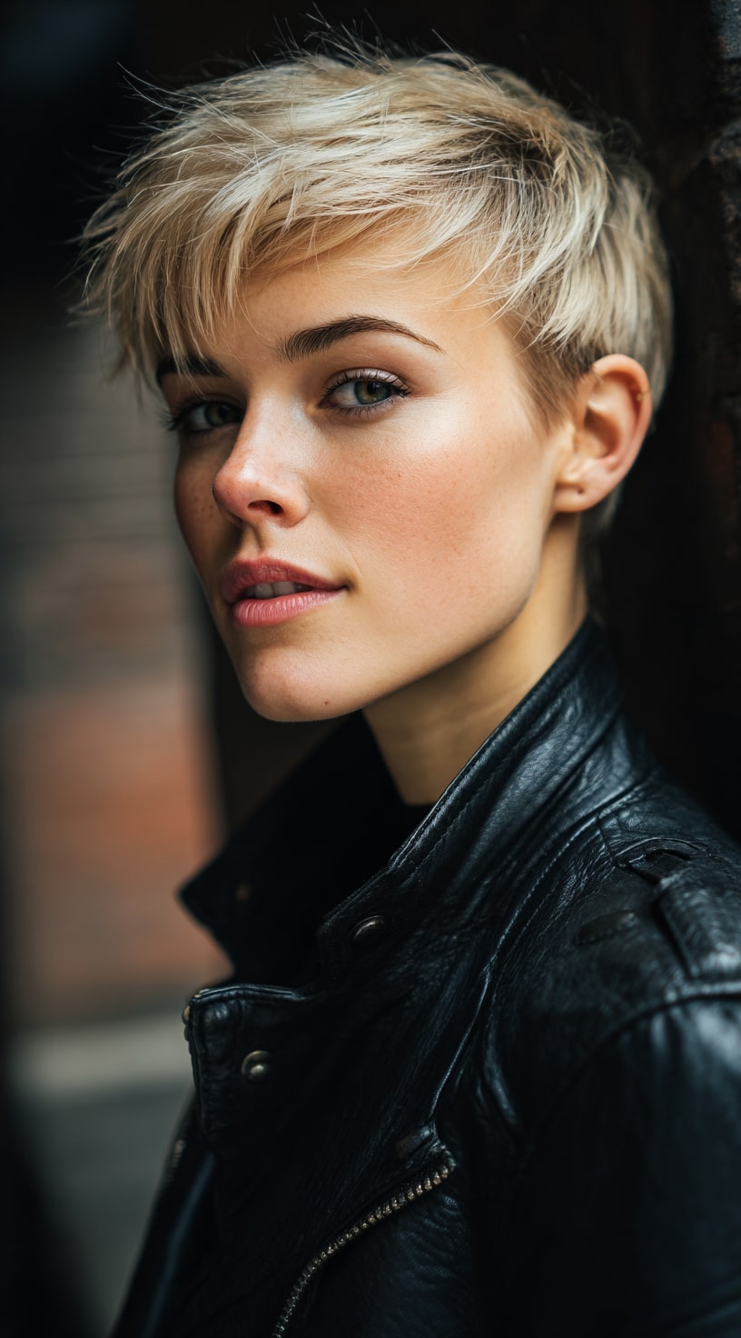 Tousled Blonde Bob with Street Style Edge