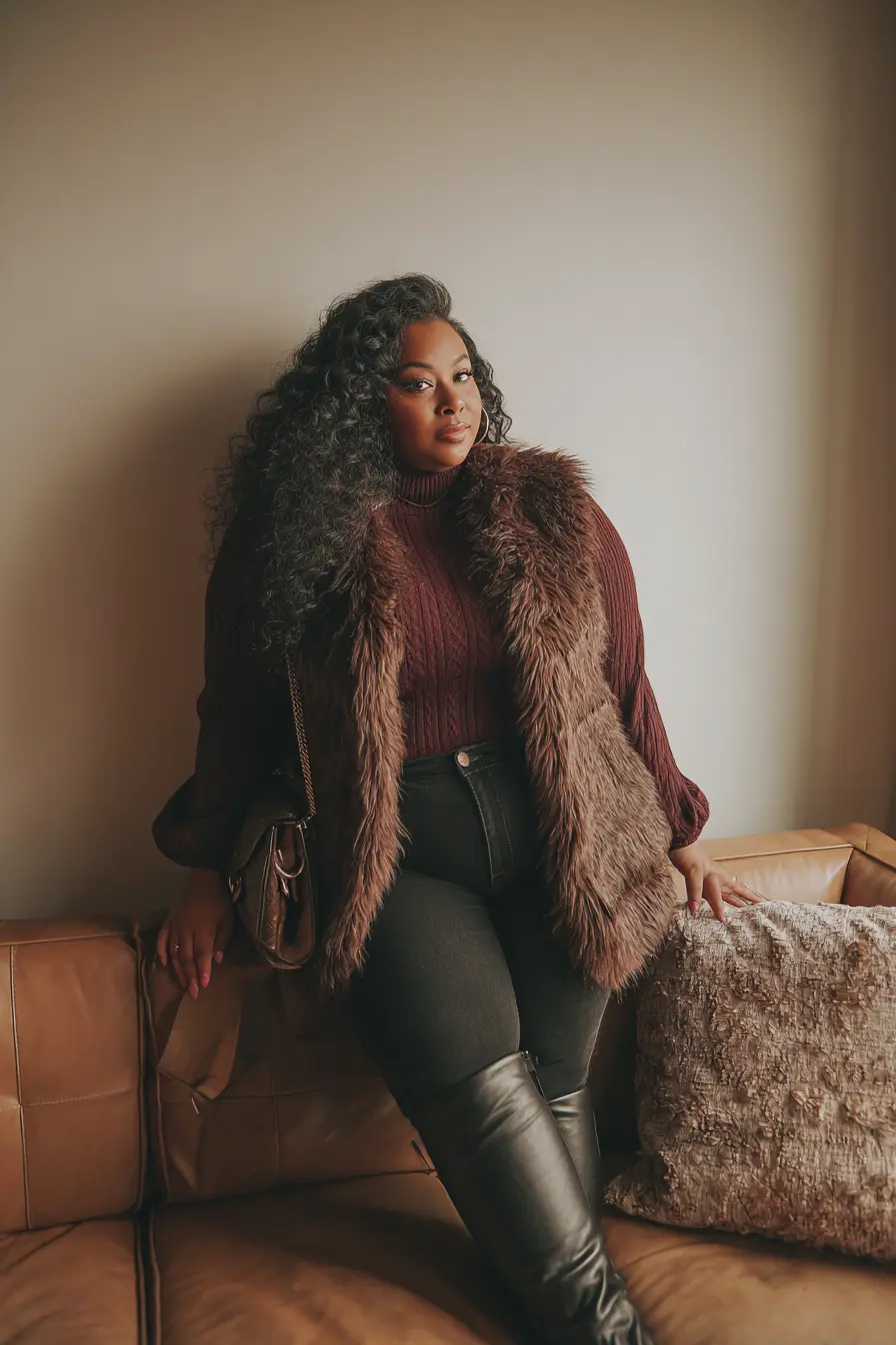 Faux Fur Vest with Luxe Boho Mood