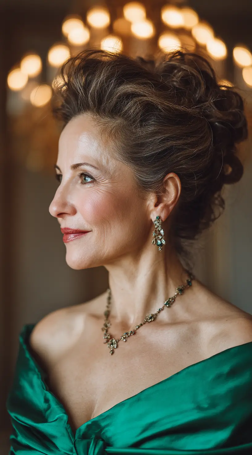 Voluminous Crown Curls for a Regal Look