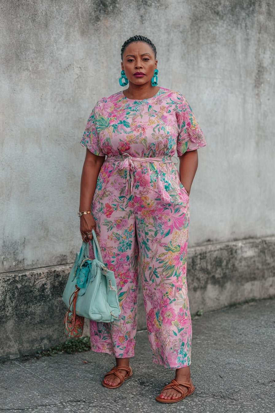 Floral Print Jumpsuit with Relaxed Spring Vibes