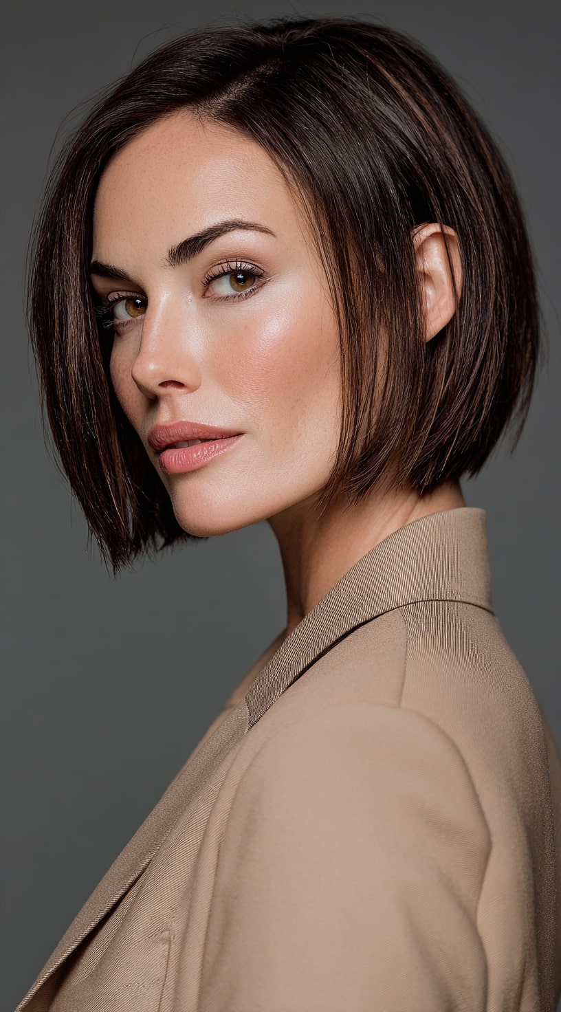 Sleek Chin-Length Bob