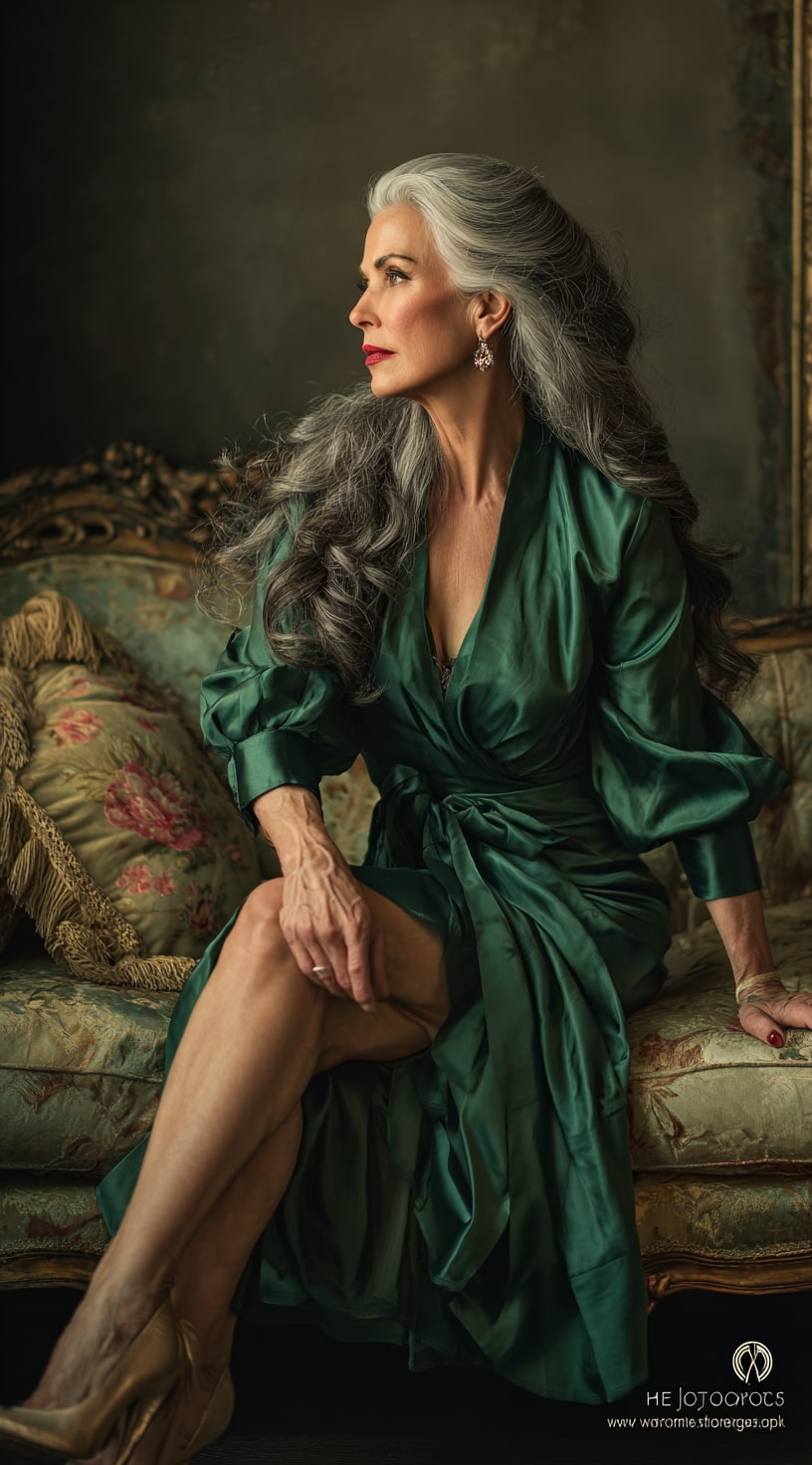 Long Soft Curls with Elegant Volume