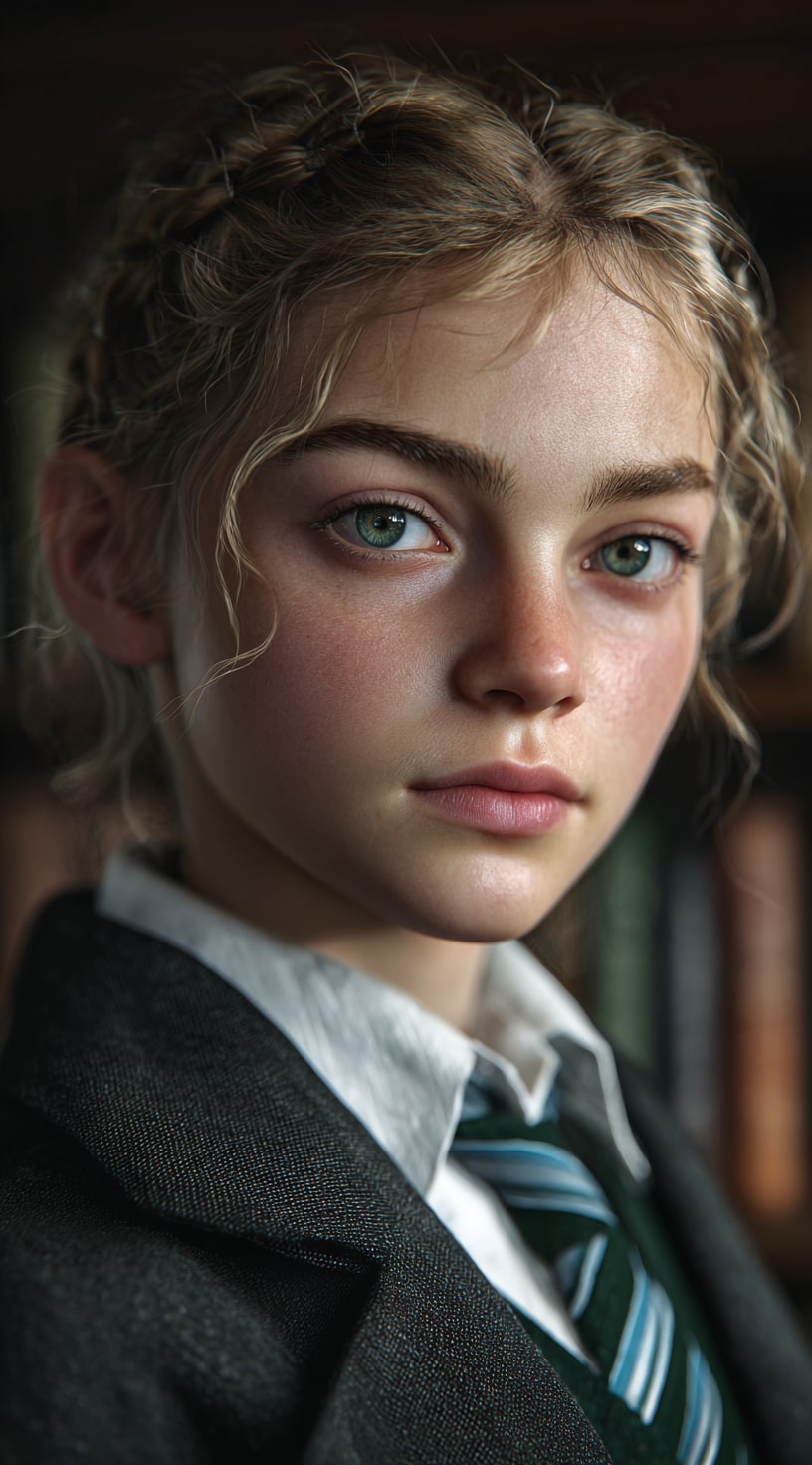 Side-Swept Braided Bangs Style