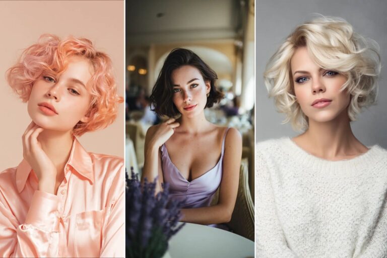 Blonde French Bob Curly Hair Ideas