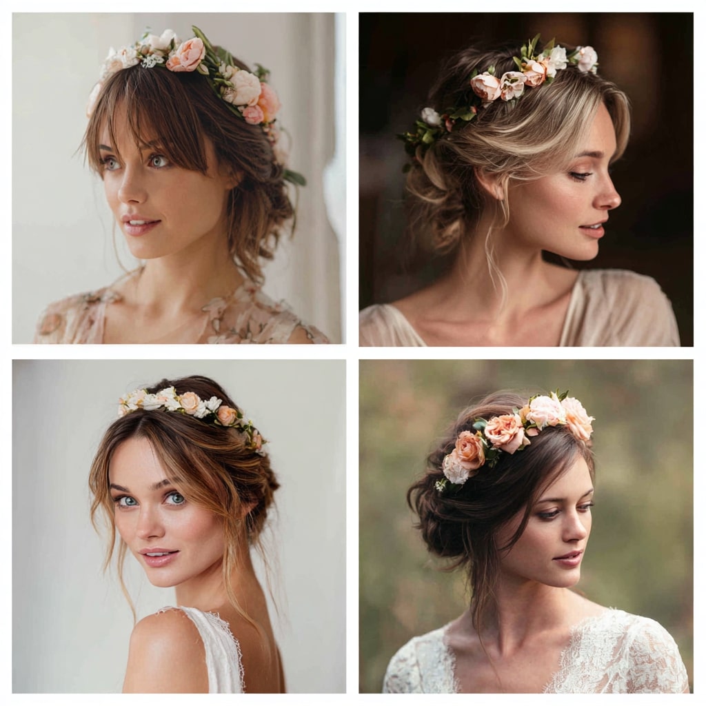 Boho Half-Updo with Feather Details