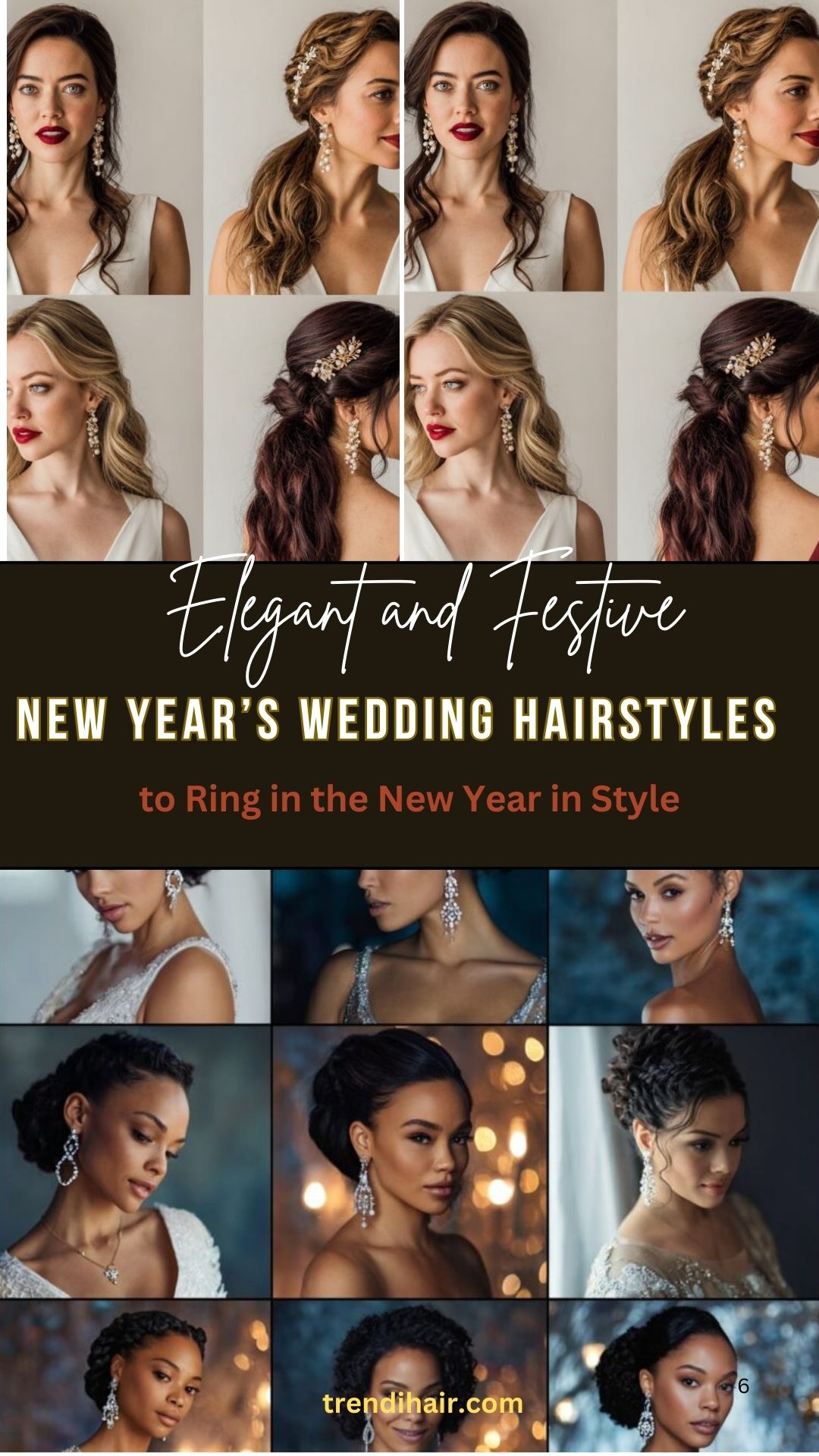 Elegant and Festive New Year’s Wedding Hairstyles to Ring in the New Year in Style