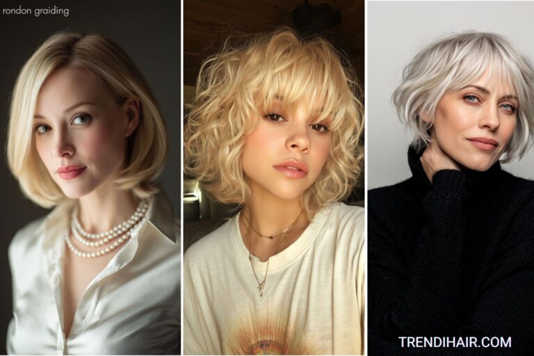Flattering ’90s Blonde Bob Hairstyles for Round Faces