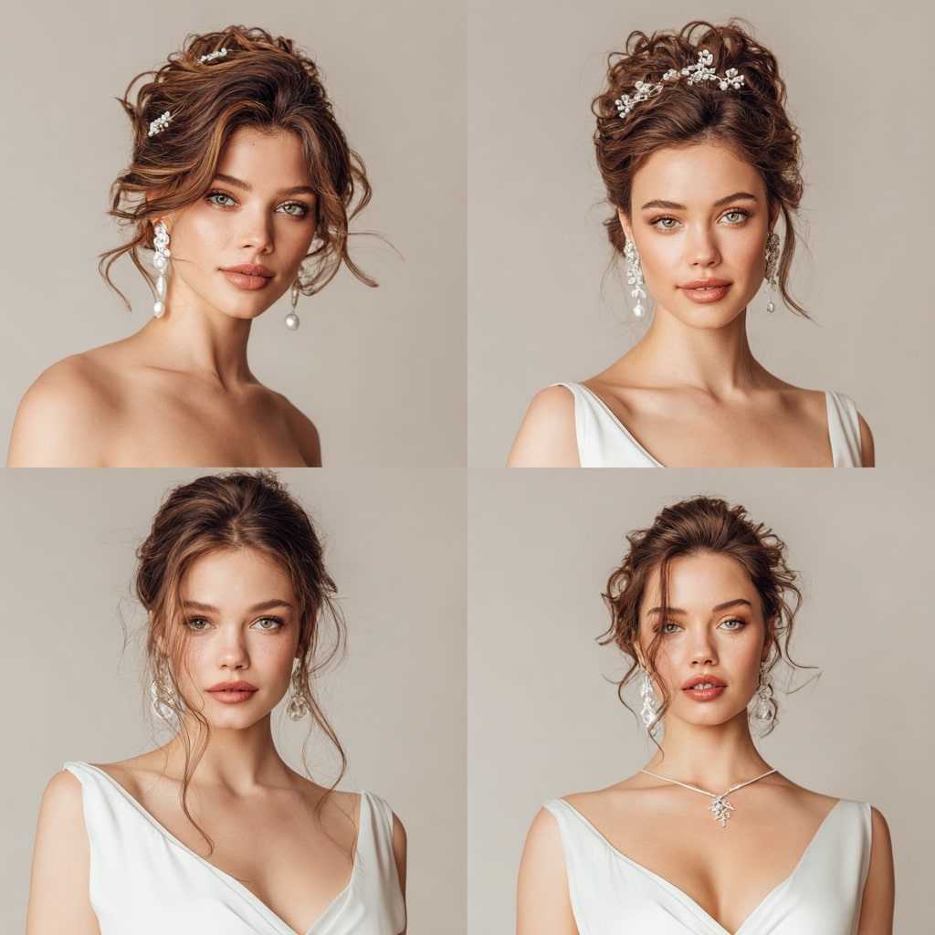 High Textured Ponytail with Sparkling Accents