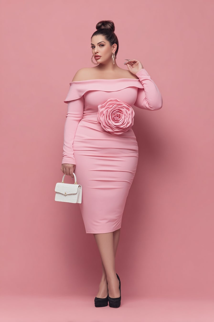 Floral Tie-Neck Dress