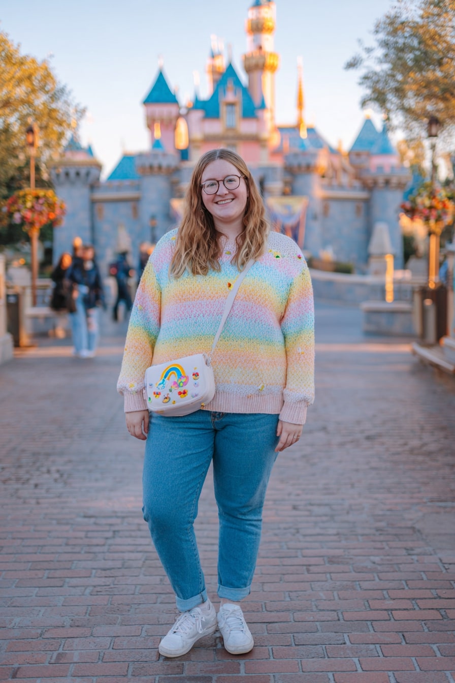 Cozy Pastel Disney Winter Outfit