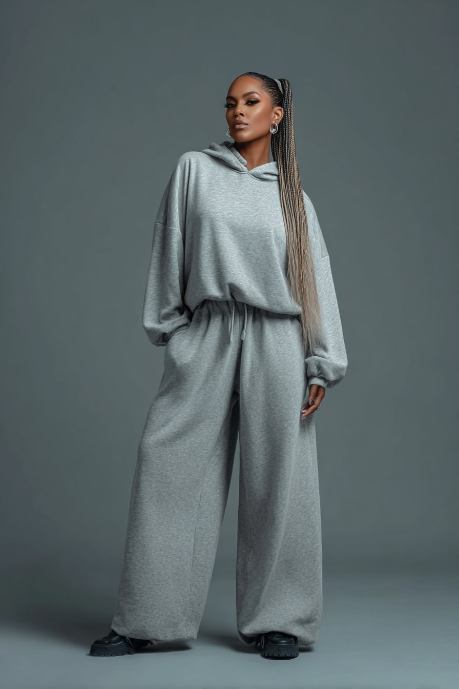 Relaxed Gray Loungewear with Street Edge