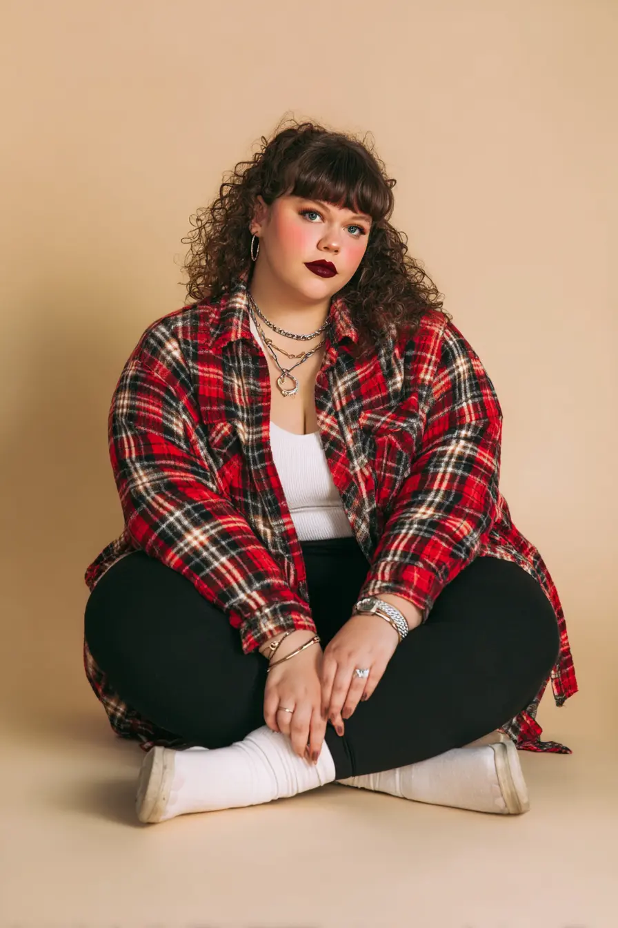 Cozy Confidence in a Classic Plaid Look