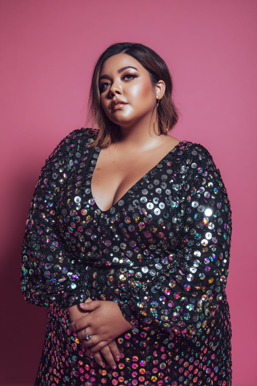 Sparkling Sequin Dress for a Glam Valentine’s Look