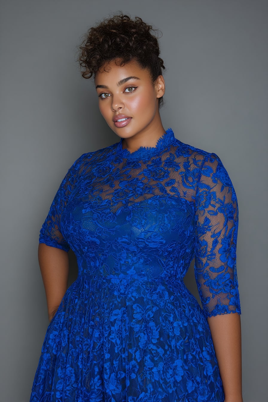 Lace Midi Dress + Structured Waist