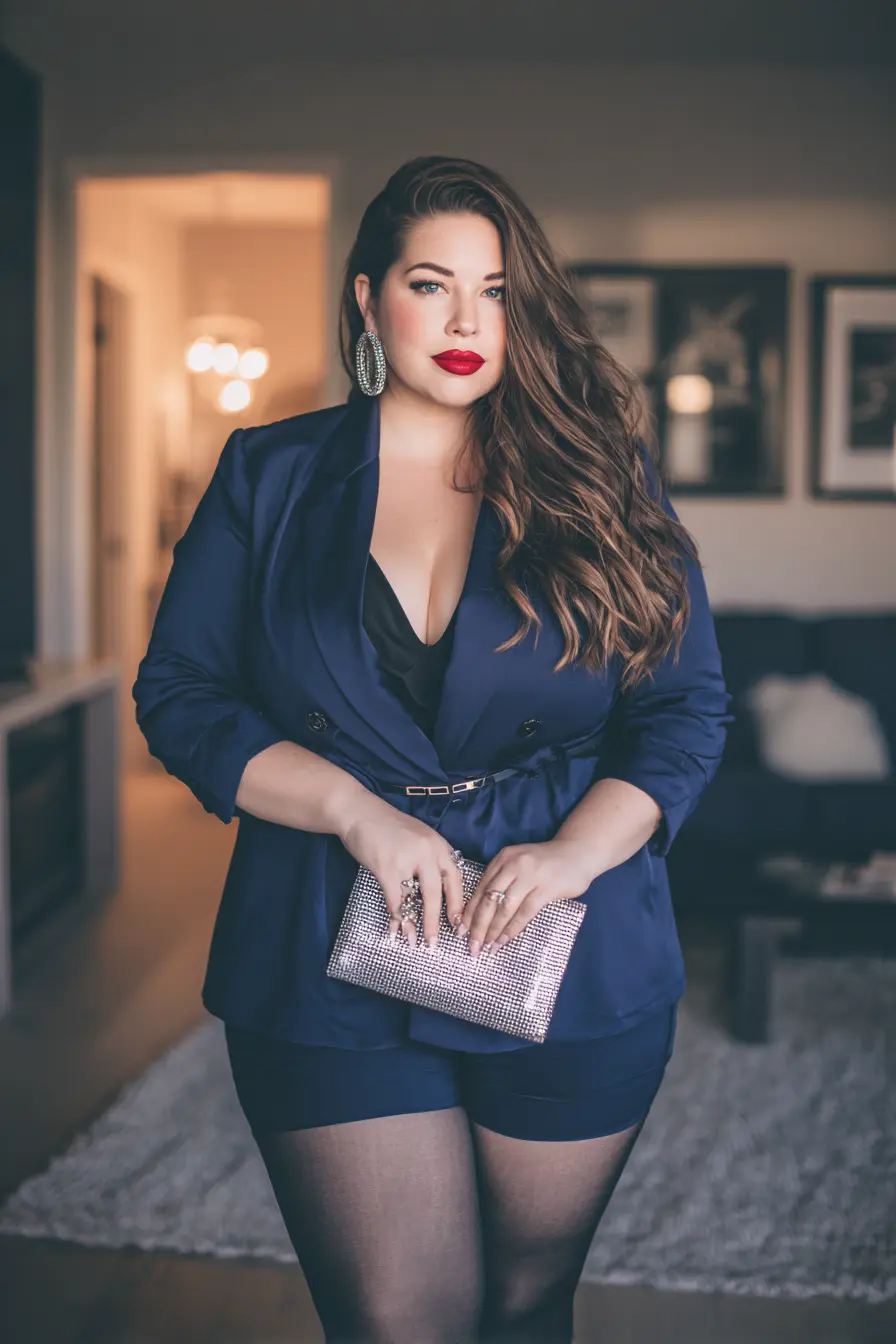 Belted Blazer + Tailored Shorts Power Look