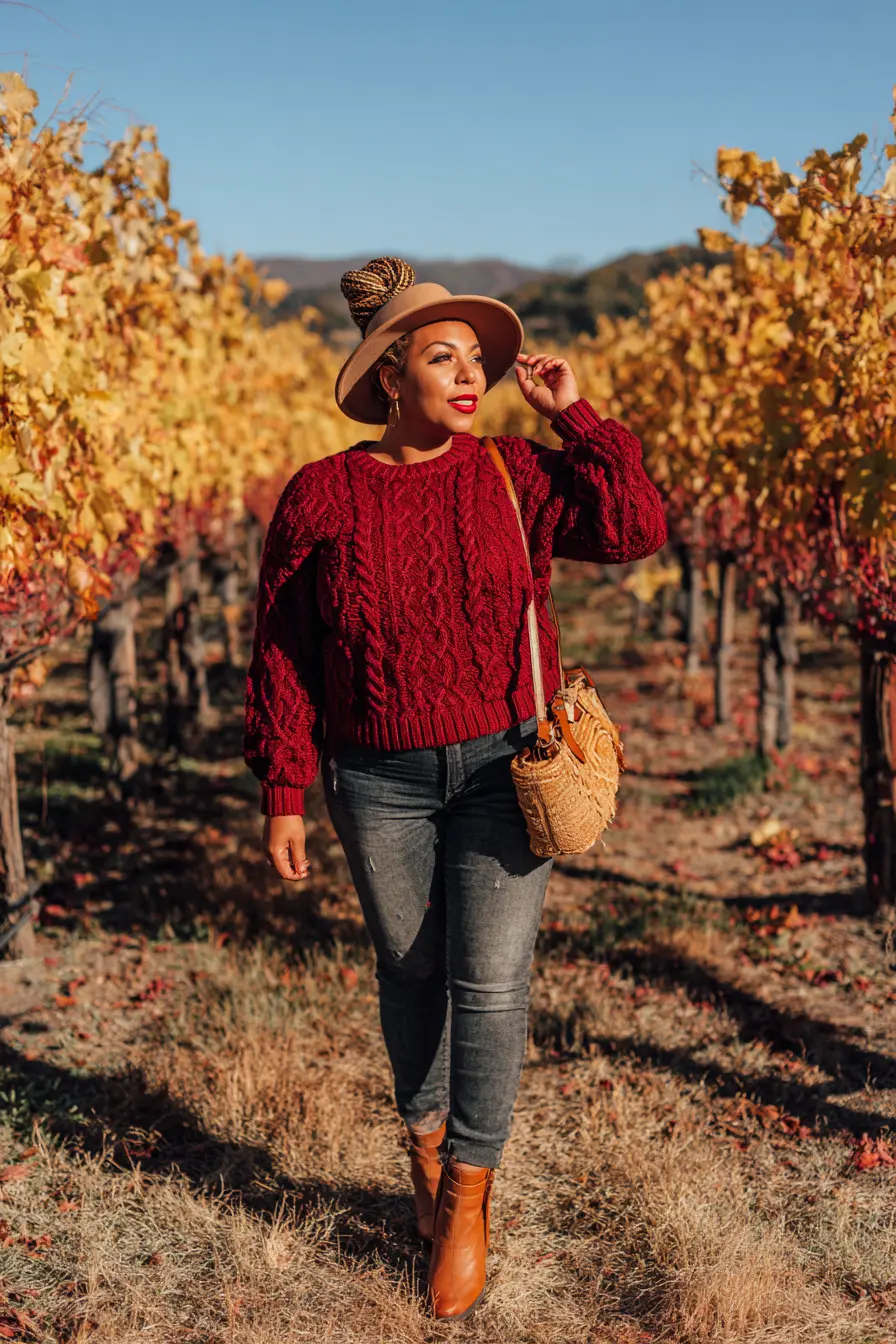 Cable Knit Sweater + Dark Denim