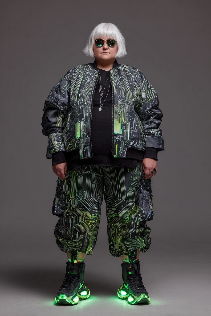 Futuristic Bomber Jacket + Tech Cargo Pants