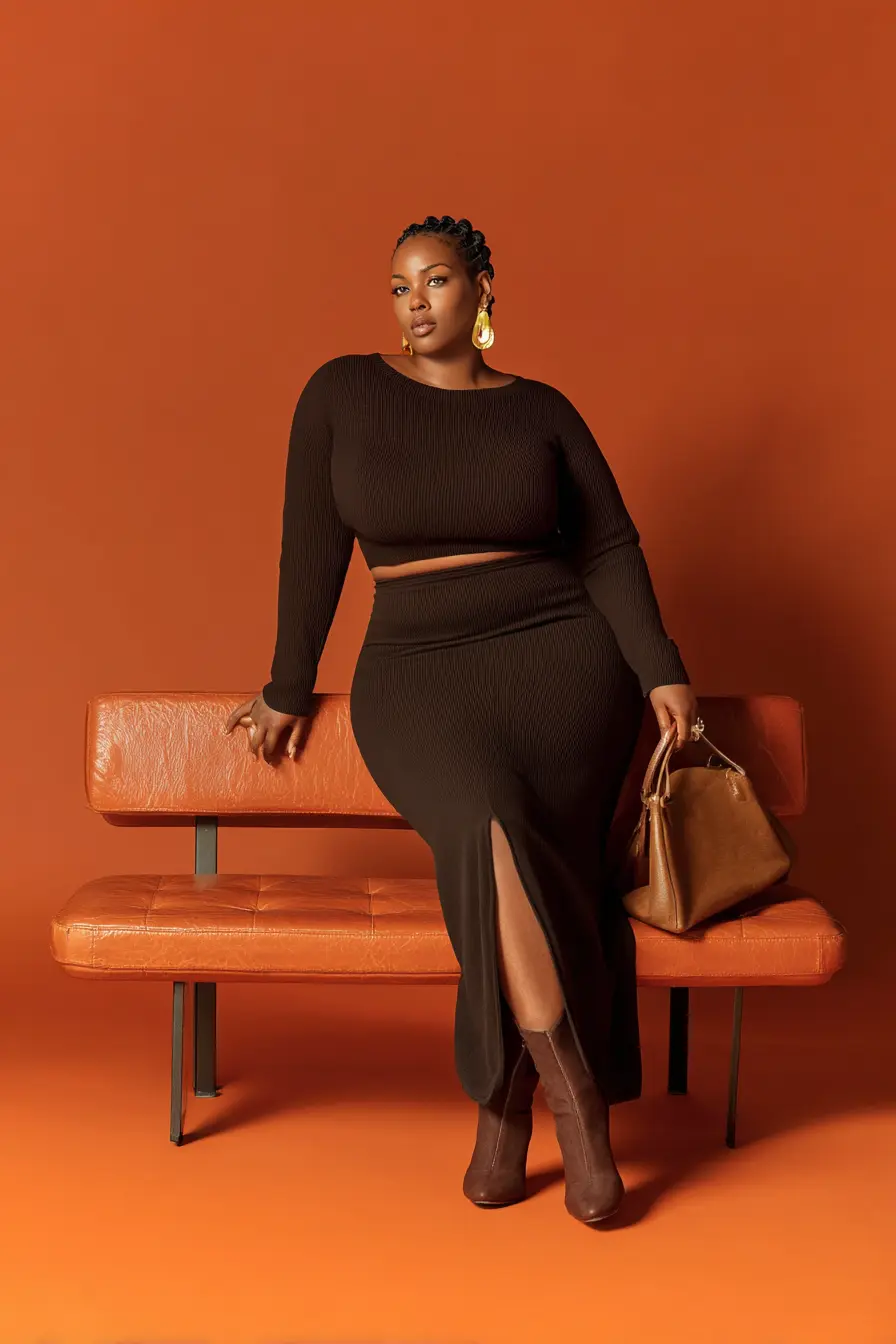 Cropped Sweater + Maxi Skirt Sleekness